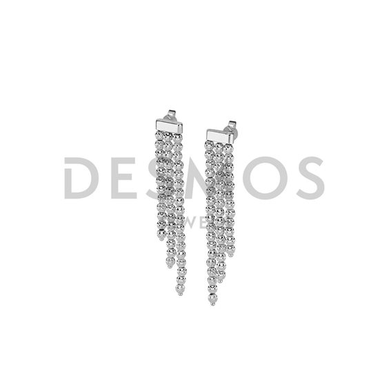 Orecchini Desmos Donna in Argento CRYSATAL DROP 3F W - CRYSATAL DROP 3F W